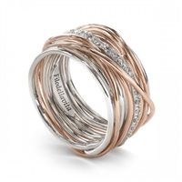 Anello Rubinia Classic Collection Filo Della Vita in Oro Diamante 0.21 Ct AN13ARBT-16 - AN13ARBT-10